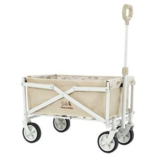 Naturehike 挪客 小小冒險家Mini折疊裝備推車 65.5 x 36 x 61-84cm JU012 1個, 白色 + 米色