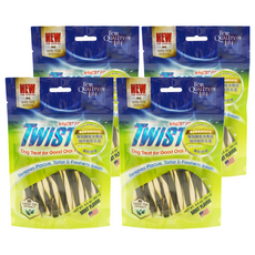 TWISTIX 特緹斯 雙色螺旋潔牙骨 綠茶PLUS+, 香草薄荷口味, 156.1g, 4包