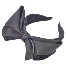 Jireh Bow 韓國髮飾 蝴蝶結絲帶髮箍, 黑色, 長15cm寬6cm