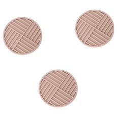 小麥購物 雙面矽膠隔熱墊 g755, 粉棕色, 3個