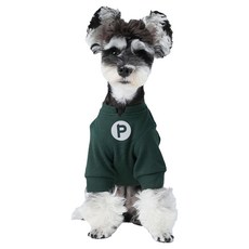 PEHOM 華夫格刺繡T恤(綠色)XXS 寵物舒適透氣時尚, 1個