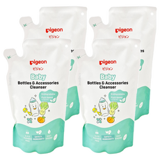 pigeon 貝親 奶瓶蔬果清潔液 補充包, 450ml, 4包
