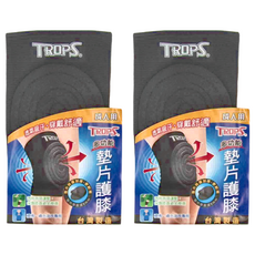 TROPS 特波士 墊片護膝 透氣吸汗 穿戴舒適 成人用 多功能 台灣製造, 2個, 黑色