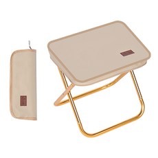 SUNORO 鋁合金露營用手包筆袋折疊椅 小號, 卡其色, 1個