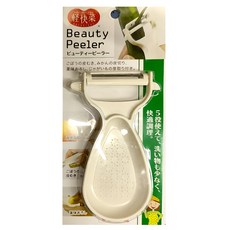 輕快刮菜皮器 柄部含磨泥板, 白色, 1個