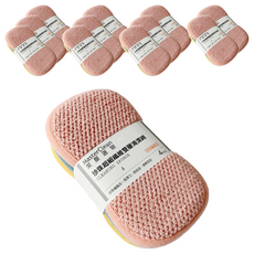 Masterclean 潔屋選物 珍珠超細纖維雙層清潔綿 高彈力 易起泡 柔軟防刮, 4條, 12包