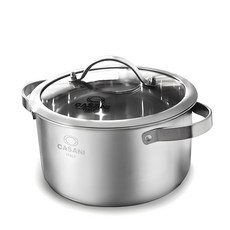 Casani Cucina IH 電磁爐湯鍋 26cm, 1個, 銀色