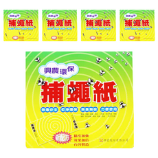 Sinon 興農環保捕蠅紙 M 無毒安全乾燥方便使用, 300g, 5盒