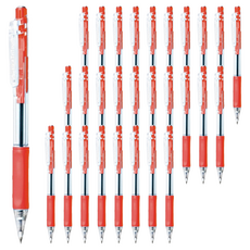 Double A 滑溜原子筆 0.7mm 紅色, 36支