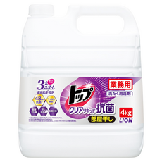 LION 獅王 Top 抗菌消臭洗衣 業務量販 室內晾衣, 4kg, 1桶