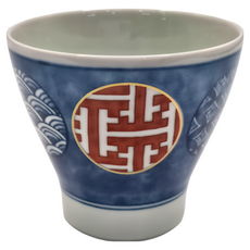 佐和陶瓷 湯吞杯, 250ml, 陶瓷材質, 花里六丸紋, 1個