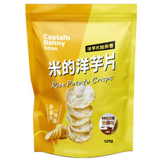 Captain Danny 丹尼船長 米的洋芋片 BBQ煙燻肋排味, 1包, 120g