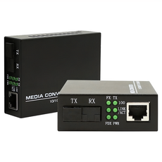 Neon 台灣霓虹 百兆RJ45轉SC單模單芯光纖光電轉換器 金屬外殼 傳輸距離>25km, 1組, 95mm