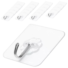 透明掛勾 升級款, 透明色 + 銀色, 20個