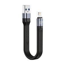 魔宙 USB轉lightning 快充傳輸軟排線 公對公, 13cm, 1條, 灰色