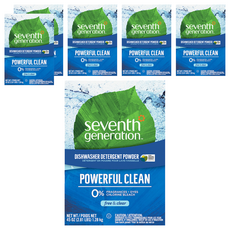 Seventh Generation 洗碗機專用洗碗粉 強力清潔 0%香精染料氯漂白劑, 1.28kg, 6個