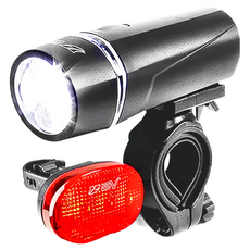 BV 自行車燈前後燈組 電池式, 黑色, 1組