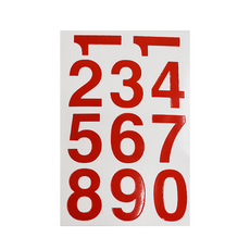 華麗牌 彩色標籤大1~10 WL-2060R 高3.2cm, 紅色, 440張, 1盒