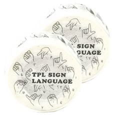 TPL 手語 紙膠帶 2.5cm x 10m 台灣製, 招牌手語, 2個