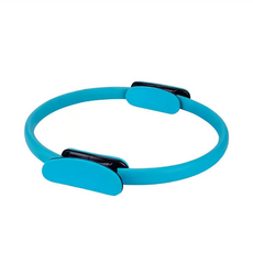 健身圈 瑜珈環, 高強度玻璃鋼纖維, NBR防滑保護套, 防滑手柄, 強壓不變形, 藍色, 1個, 38cm