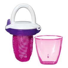 Munchkin 滿趣健 新鮮食物咬咬訓練器, 可放入蔬果泥, 美國品牌明星商品, 讓寶寶自行啃咬, 粉色, 1個