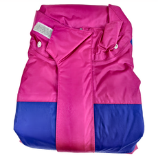 TAHSIN 達新牌 飛翼兩件式套裝雨衣 桃紅/寶藍 NYLON/PVC 1件, 2XL, 桃紅色