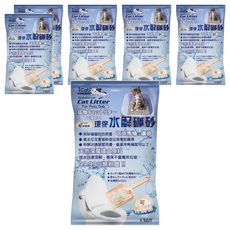 iCat 寵喵樂 環保可沖馬桶水解礦砂 99.99%無粉塵 天然深層礦土原料 6L, 4.5kg, 6包, 薰衣草