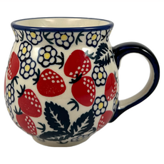 MANUFAKTURA 波蘭陶 草莓系列 胖胖杯 350ML, 彩色, 1個