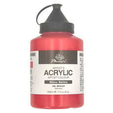 Phoenix 鳳凰畫材 亮光系列 鳳凰壓克力顏料，Vermilion，500ml, 1罐