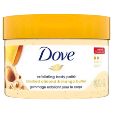 Dove 多芬 身體磨砂膏 芒果杏仁 溫和去角質 使皮膚光滑細緻柔嫩, 298g, 1罐