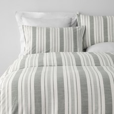 HOLA 和樂家居 艾禮思色織純棉被套 1.3kg, 條紋綠