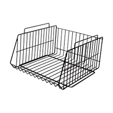 斜口置物籃, 黑色, 1個