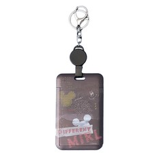 MICKEY MOUSE 米奇 MIRL系列 伸縮滑蓋證件套, 牛仔黑, 11 x 7cm, 1個