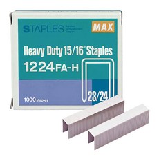 MAX 美克司 釘書針 1224FA-H Heavy Duty 15/16" 1000枚, 12針號, 1盒