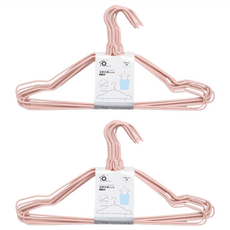 樂活屋 女士用浸塑衣架，10支裝，肩寬39cm, 粉色, 2組