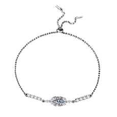 CF Diamond 手鍊 莫桑鑽 星綻 C0035, 最高等級D色 FL淨度 3EX切工, 1克拉