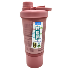 韓版女神色系搖搖杯 500ml 304不鏽鋼球 蜂窩攪拌網, 紅色, 1個