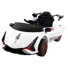 CHING-CHING 親親 跑車兒童電動車 藍寶款 RT-909 雙驅動380馬達 安全帶設計 LED大燈, 1個, 白色