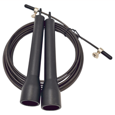 LEADER X 專業競速可調節訓練跳繩 防滑手把, 手柄 13.5 x 2.2cm 繩長 300 x 0.2cm, 顏色隨機, 1條