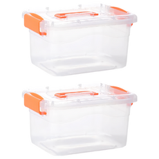 透明手提收納箱 Set 2, 大(29 x 16 x 20cm), C094, 2組