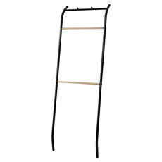 靠牆梯形衣架 SHG55165WH 黑色 簡約開放式設計 輕量易移動 多功能收納, 1個, 寬55cm 高165cm