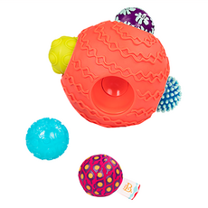 B.toys 波麗觸覺感統球組 6個月以上, 葡萄柚, 1組