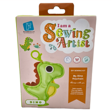 DIY材料包 霸王龍 小, 縫紉藝術家, 皮革+不織布, 17x11.5x3cm, 訓練手眼協調能力, 立體空間概念, DIY教學, 親子共學教育, 1盒, Unisex