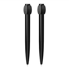 轉轉答案筆, ABS+金屬材質, 0.5mm黑芯, 白色/黑色, 2支