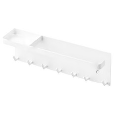 isona 磁吸式收納架 鑰匙掛鉤架 29 x 10 x 7.5cm B款 720g, 白色, 1盒