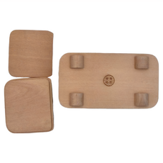 創而有意 iplusdeal.com 疊疊小木車 收納盤 18x9x10cm 櫸木, 櫸木色, 1個