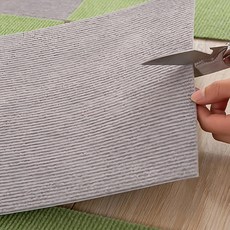 吸附式防滑拚接地墊 P45 聚酯纖維/TPR, 45x45x0.4cm, 淺灰, 1組