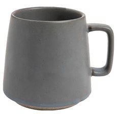 日式可堆疊 粗陶馬克杯 350ml, 灰色, 1個