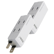 Qonnect 4插2P高溫斷電轉向插座 AC 110V 60HZ 額定容量1650W, 白色, 2個