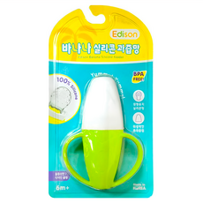 Edison Banana香蕉雙握把加大咬咬樂 6m+, 綠黃, 1個